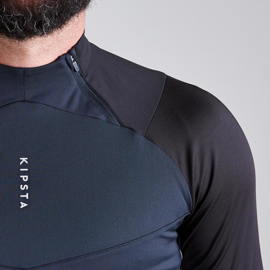 2Xl  T500 Adult 1/2 Zip Football Training Sweatshirt, Black, No Color, large image number 5