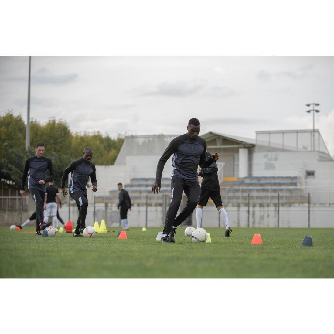 2Xl  T500 Adult 1/2 Zip Football Training Sweatshirt, Black, No Color, large image number 13