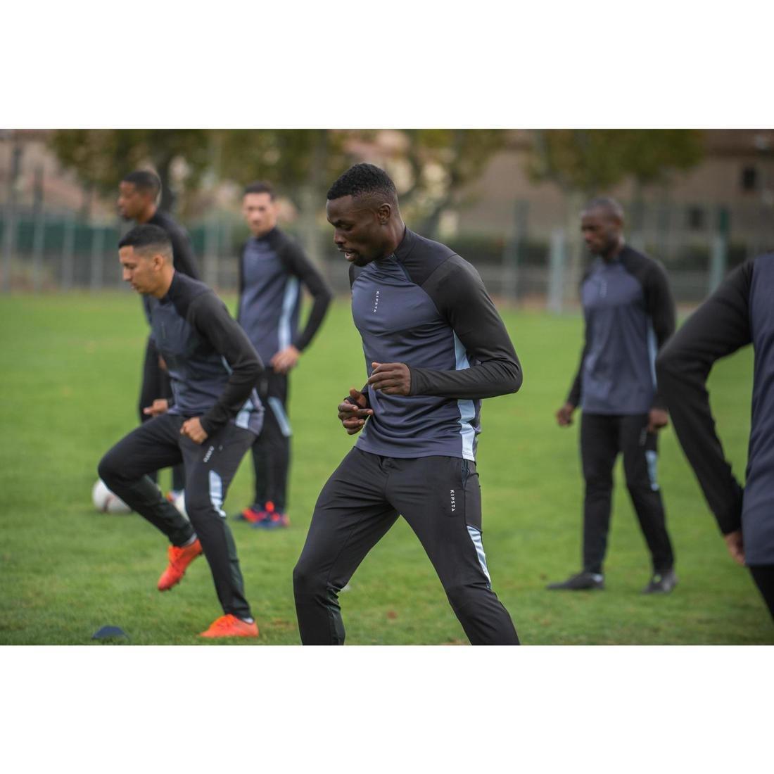 2Xl  T500 Adult 1/2 Zip Football Training Sweatshirt, Black, No Color, large image number 14