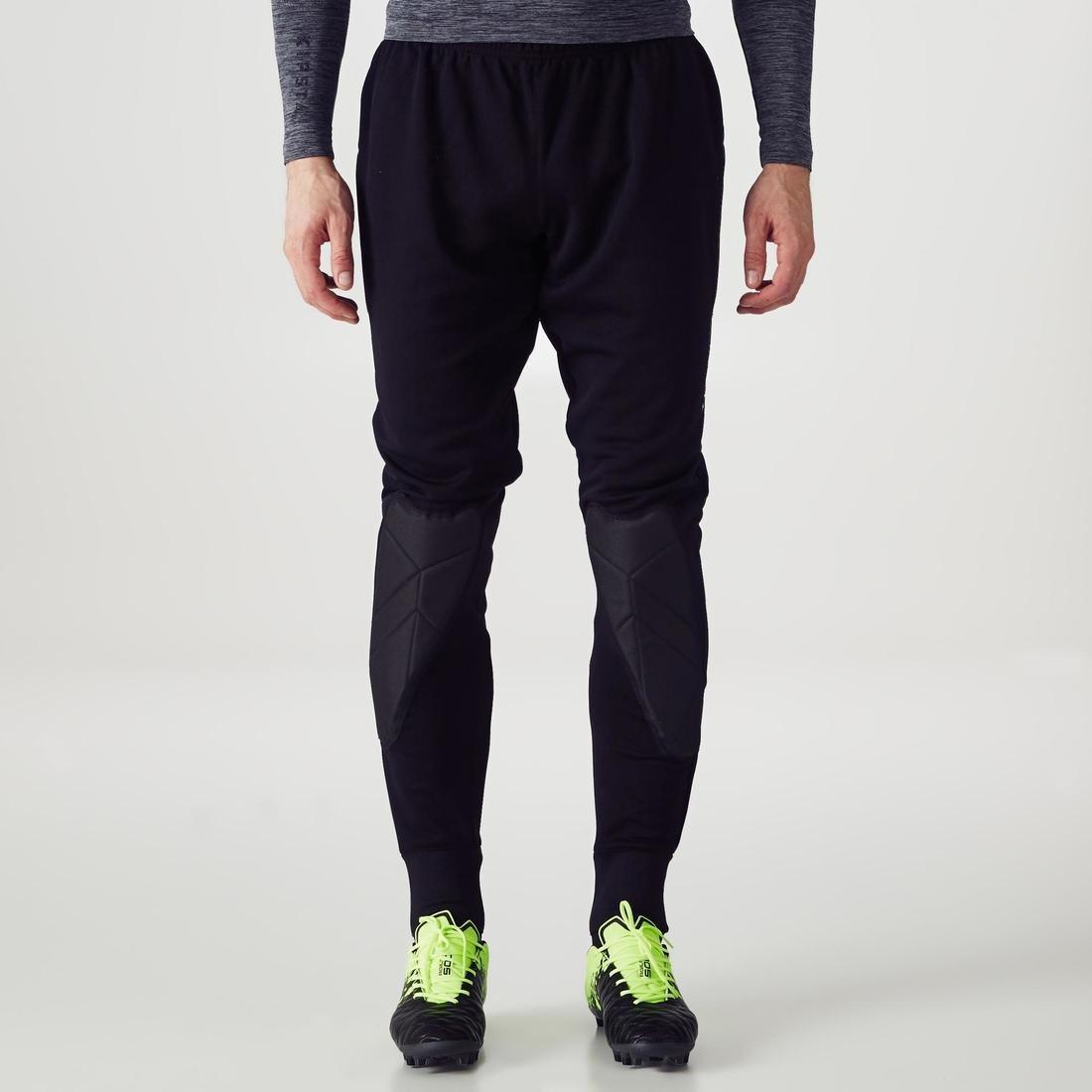 6-7Y  F100 Kids' Goalkeeper Bottoms, Black, , large image number 0