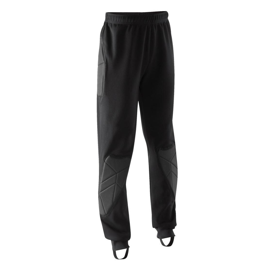6-7Y  F100 Kids' Goalkeeper Bottoms, Black, , large image number 1