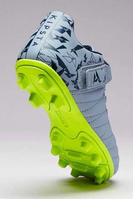 EU 29  Agility 140 FG Kids' Dry Pitch Rip-Tab Football Boots, Light Grey, No Color, large image number 2