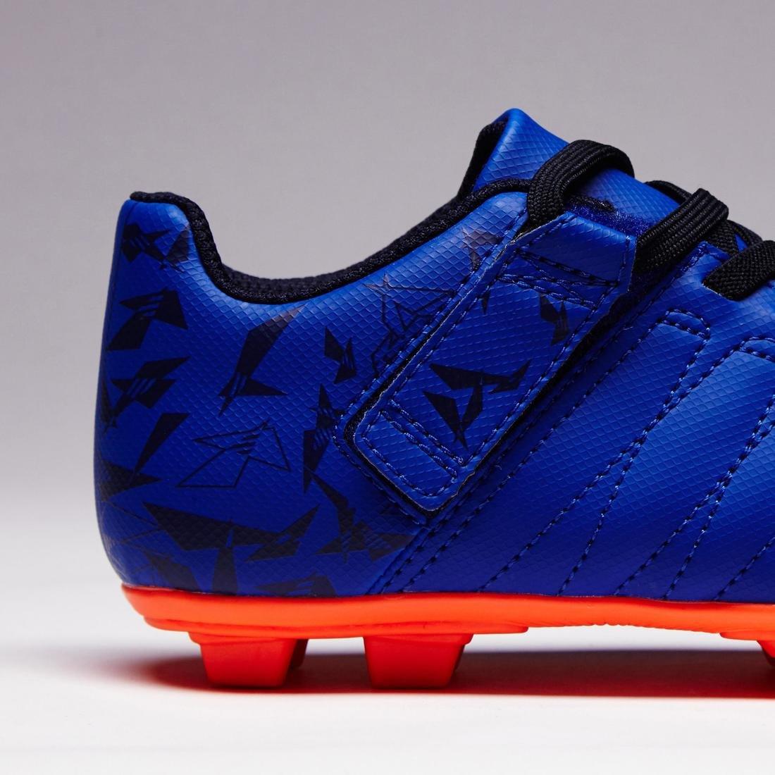 EU 29  Agility 140 FG Kids' Dry Pitch Rip-Tab Football Boots, Light Grey, No Color, large image number 4