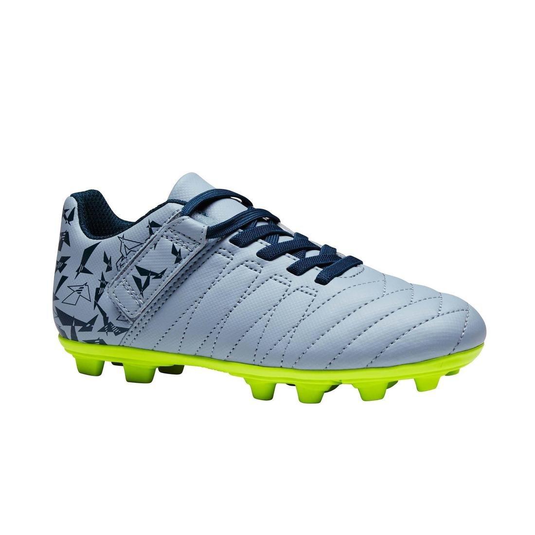 EU 29  Agility 140 FG Kids' Dry Pitch Rip-Tab Football Boots, Light Grey, No Color, large image number 9