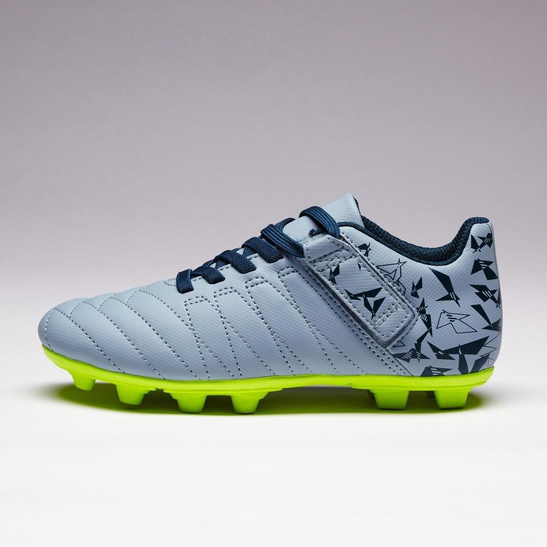 EU 29  Agility 140 FG Kids' Dry Pitch Rip-Tab Football Boots, Light Grey, No Color, large image number 12