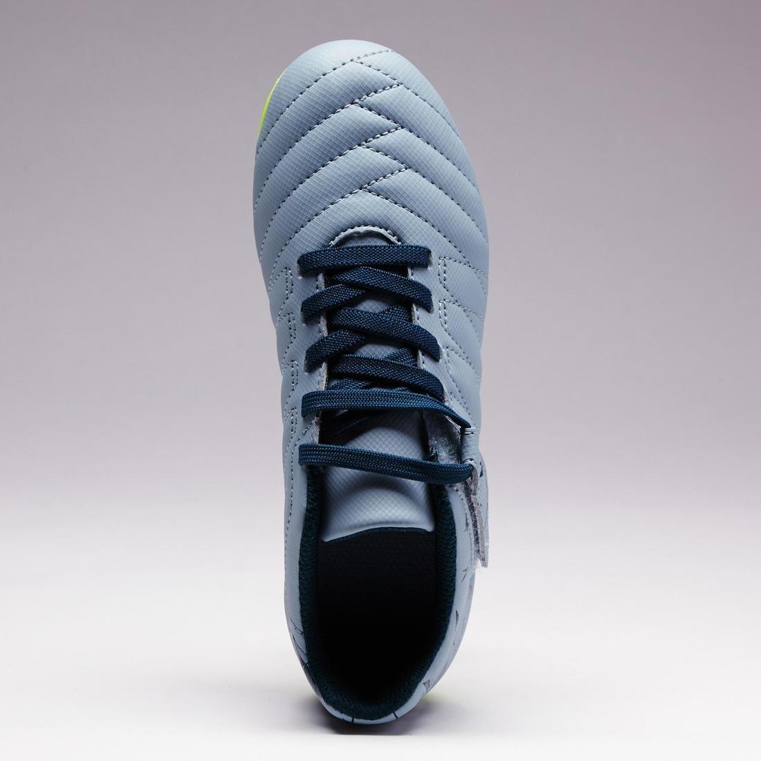 EU 29  Agility 140 FG Kids' Dry Pitch Rip-Tab Football Boots, Light Grey, No Color, large image number 13