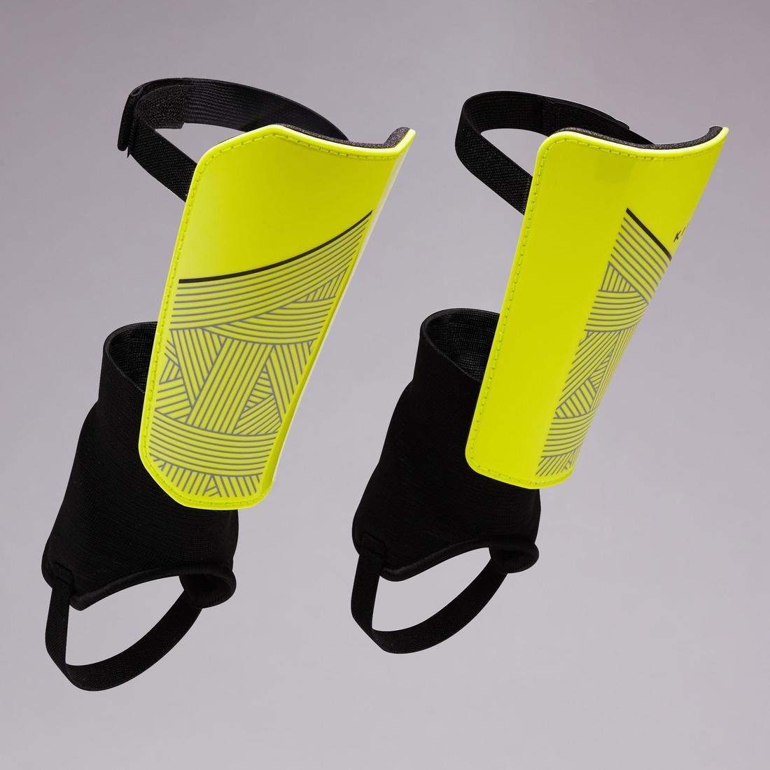 Small  Kids' Football Shin Pads F140. /., Blue, , large image number 4
