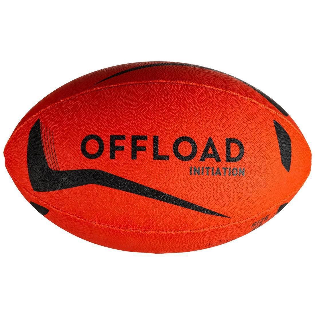 4  Size 4 Rugby Ball Initiation, Fluo Blood Orange, , large image number 0
