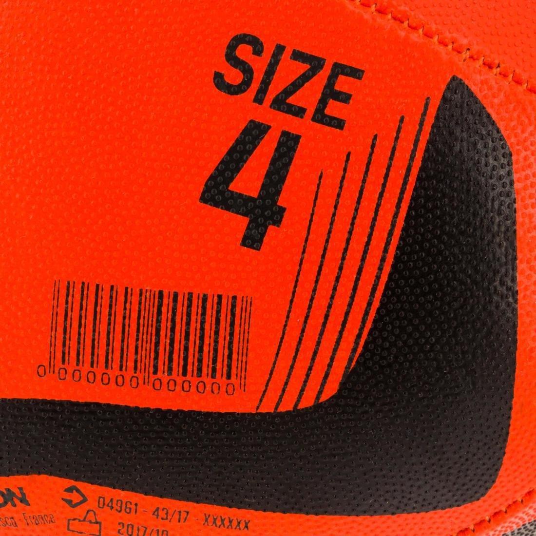 4  Size 4 Rugby Ball Initiation, Fluo Blood Orange, , large image number 6