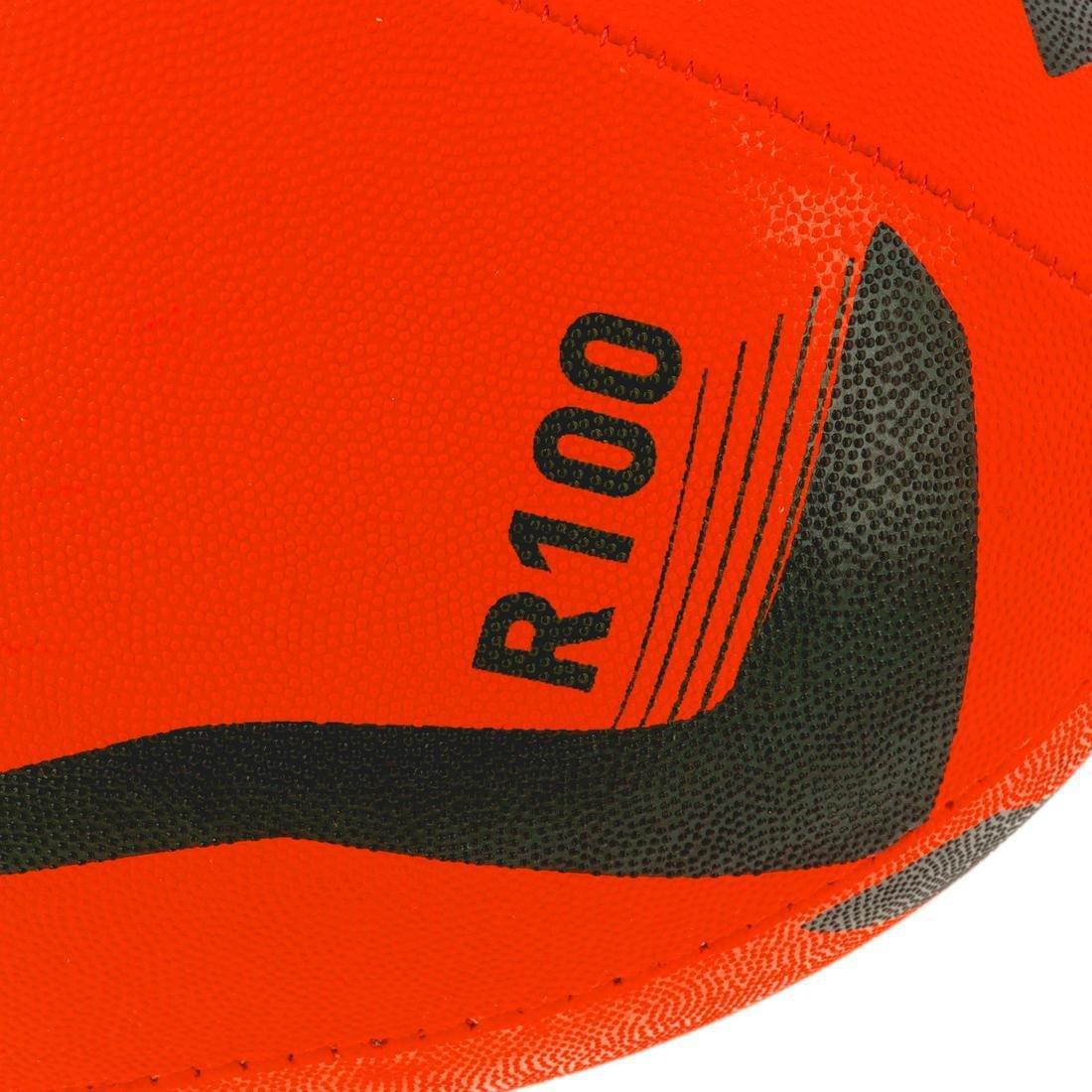 4  Size 4 Rugby Ball Initiation, Fluo Blood Orange, , large image number 8