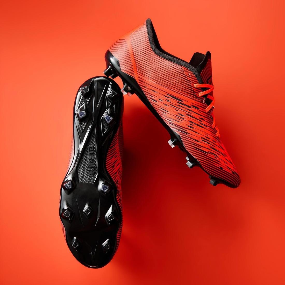 Adult Firm Ground Football Boots CLR - Orange/Black, Fluo Blood Orange, No Color, large image number 2