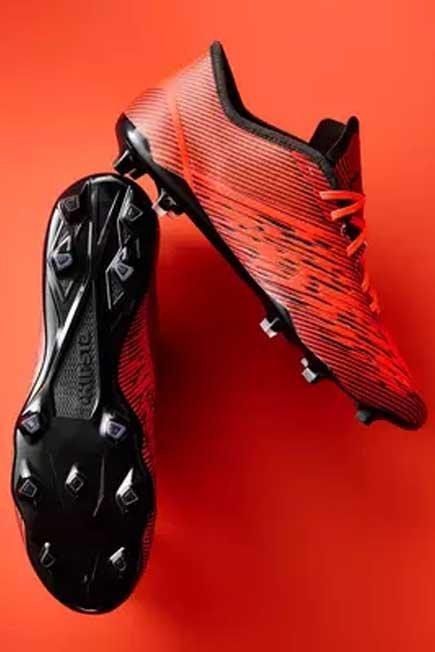 Adult Firm Ground Football Boots CLR - Orange/Black, Fluo Blood Orange, No Color, large image number 5