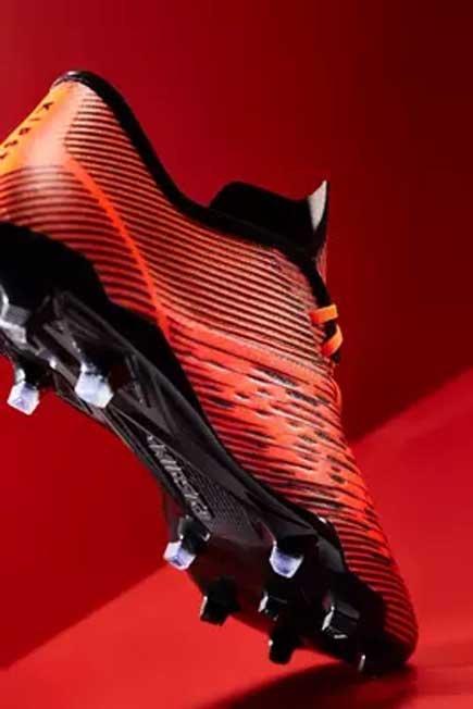 Adult Firm Ground Football Boots CLR - Orange/Black, Fluo Blood Orange, No Color, large image number 7