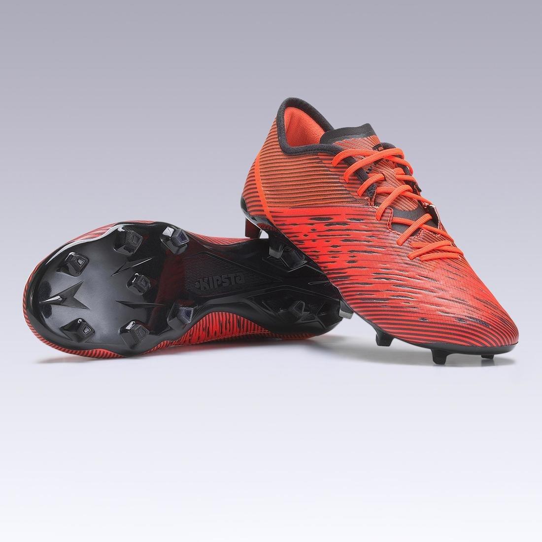 Adult Firm Ground Football Boots CLR - Orange/Black, Fluo Blood Orange, No Color, large image number 10