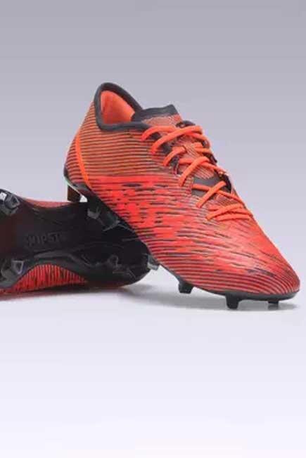Adult Firm Ground Football Boots CLR - Orange/Black, Fluo Blood Orange, No Color, large image number 11