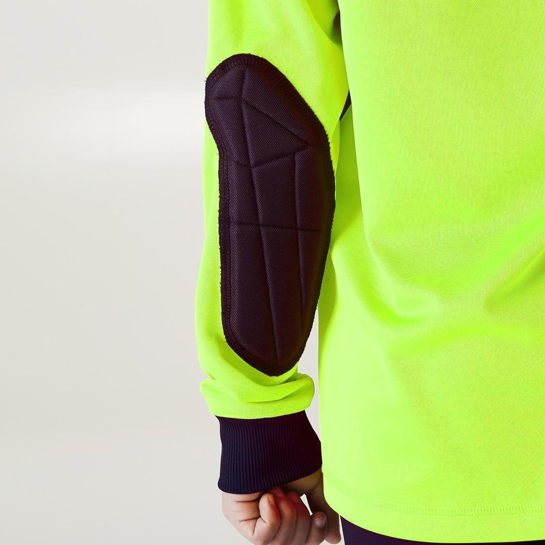 14-15 Years  F100 Kids' Football Goalkeeper Shirt, Fluo Lime Yellow, , large image number 9