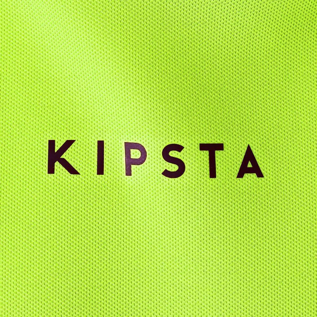 14-15 Years  F100 Kids' Football Goalkeeper Shirt, Fluo Lime Yellow, , large image number 11