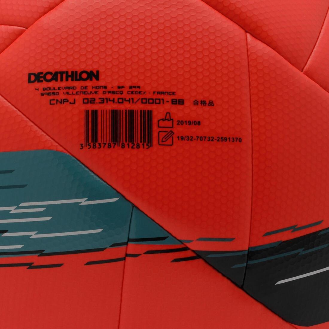 5  Hybrid Size 5 Football F550, Fluo Peach, , large image number 7