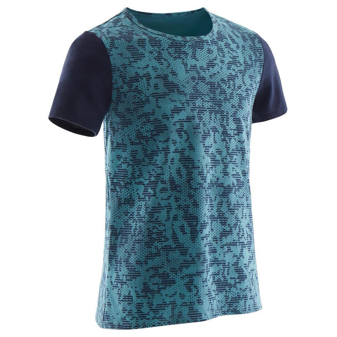 8-9Y  Boys' Recycled Short-Sleeved Gym T-Shirt 100, Dark Grey, , large image number 3