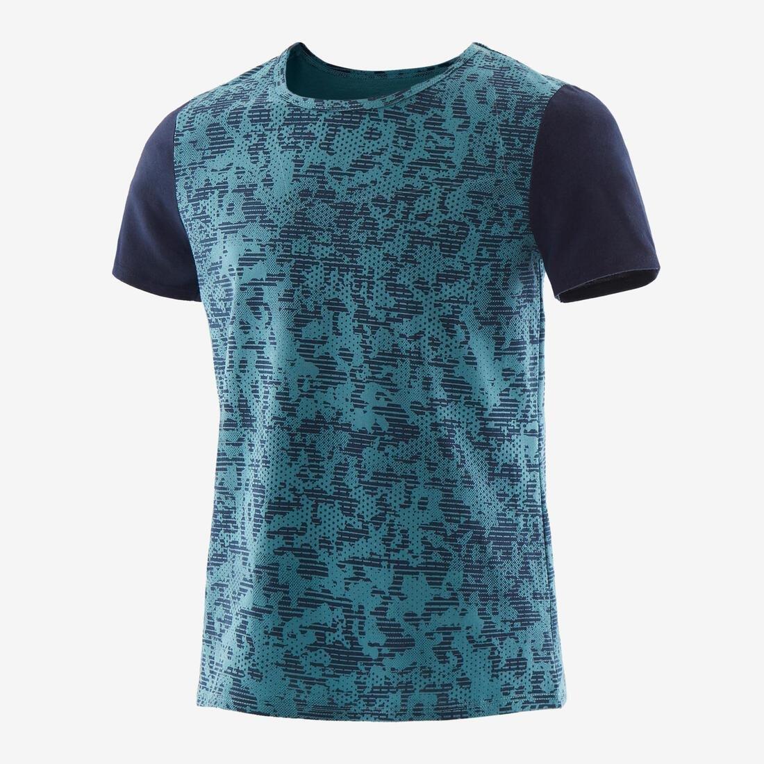 8-9Y  Boys' Recycled Short-Sleeved Gym T-Shirt 100, Dark Grey, , large image number 4