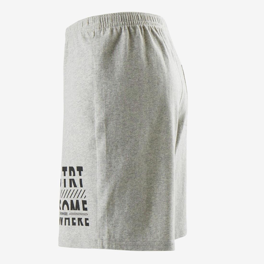 14-15Y Boys' Gym Shorts 100 - Heathered/Print, Grey, , large image number 2