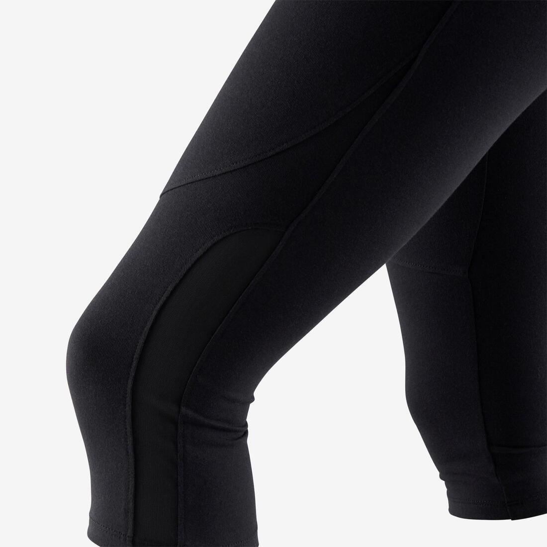 520 Women's Slim-Fit Gentle Gym & Pilates Cropped Bottoms - Black, No Color, large image number 6