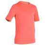 OLAIAN - 12-13Y Kids' Surfing Anti-UV Water T-Shirt, Fluo Coral Orange