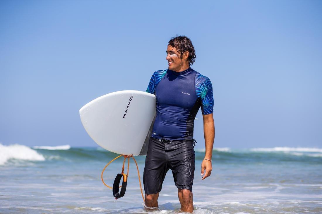 Extra Small  500 Men's Short-Sleeved UV-Protection Surfing T-Shirt, Galaxy Blue, , large image number 2