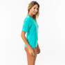 OLAIAN - Small  Water T-Shirt Anti UV Surf Short-Sleeved Women, Caribbean Blue