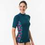 OLAIAN - Medium  Women's Short Sleeve UV Protection Surfing Top T-Shirt 500, Snow White