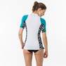 OLAIAN - Medium  Women's Short Sleeve UV Protection Surfing Top T-Shirt 500, Snow White