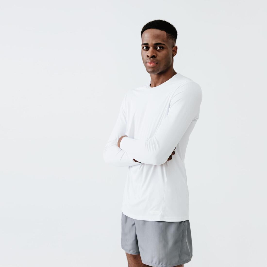 Small  Sun Protect Men's Running T-Shirt, Snow White, , large image number 0