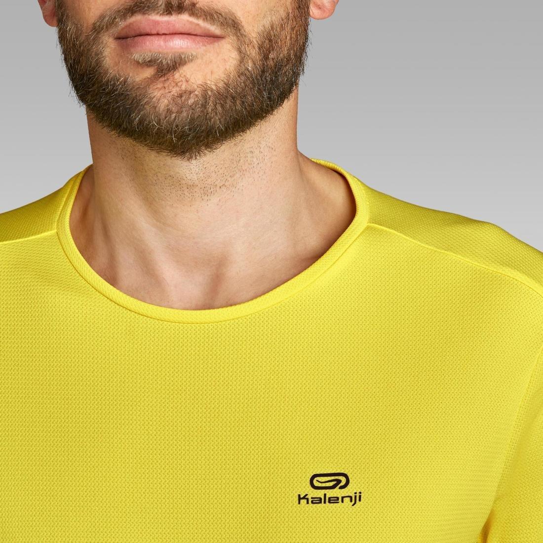 Medium  Dry Men's Running Breathable T-Shirt, Lemon Yellow, , large image number 2