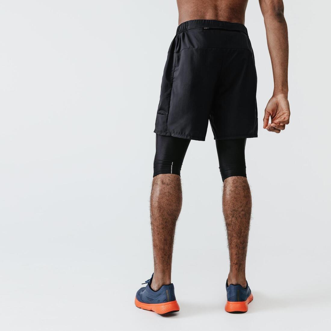Medium  Kalenji Dry+ Men's Breathable Running Shorts, Black, , large image number 3