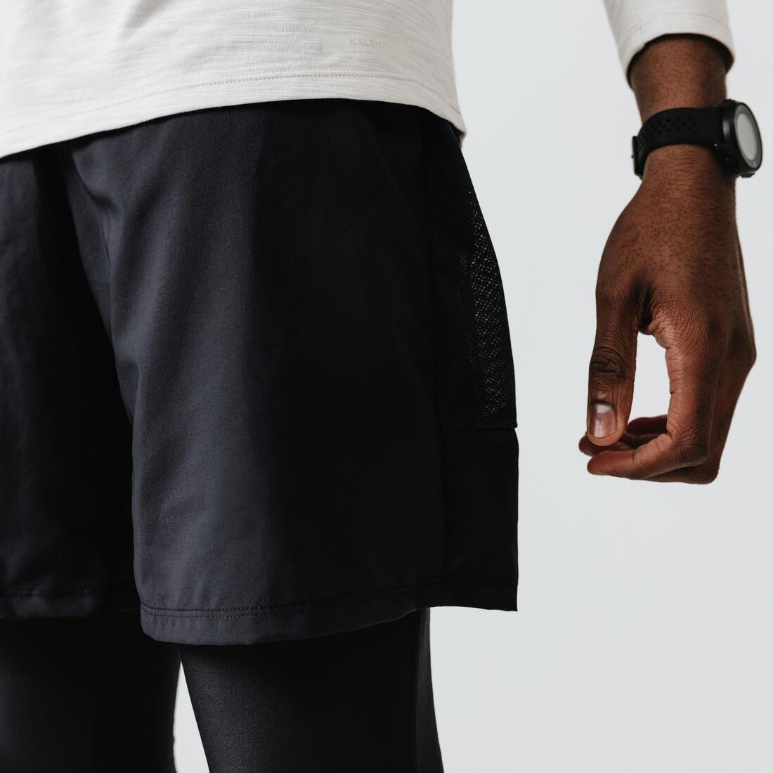 Medium  Kalenji Dry+ Men's Breathable Running Shorts, Black, , large image number 6
