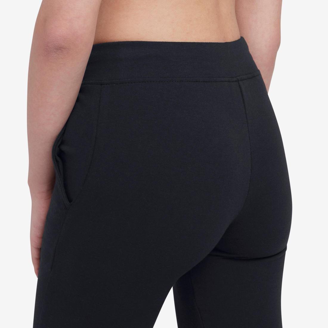 W30 L31  Slim-Fit Fitness Jogging Bottoms with Fitted Cuffs, Black, , large image number 2