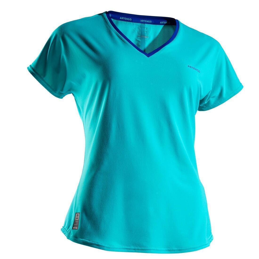 Small  Soft 500 Women's Tennis T-Shirt, Black, , large image number 0