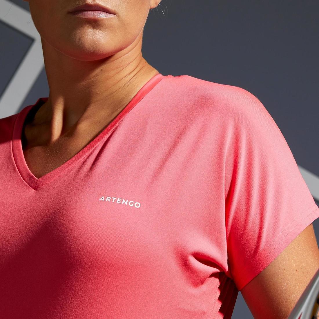 Large  Soft 500 Women's Tennis T-Shirt, Black, , large image number 9