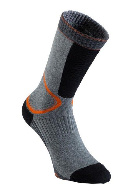 Inline Skating Socks Fit - Grey/Orange, , large image number 0