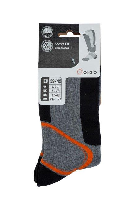 Inline Skating Socks Fit - Grey/Orange, , large image number 2