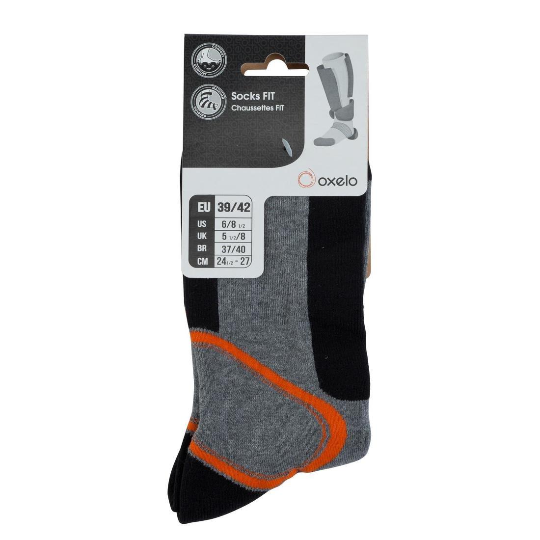 Inline Skating Socks Fit - Grey/Orange, , large image number 11