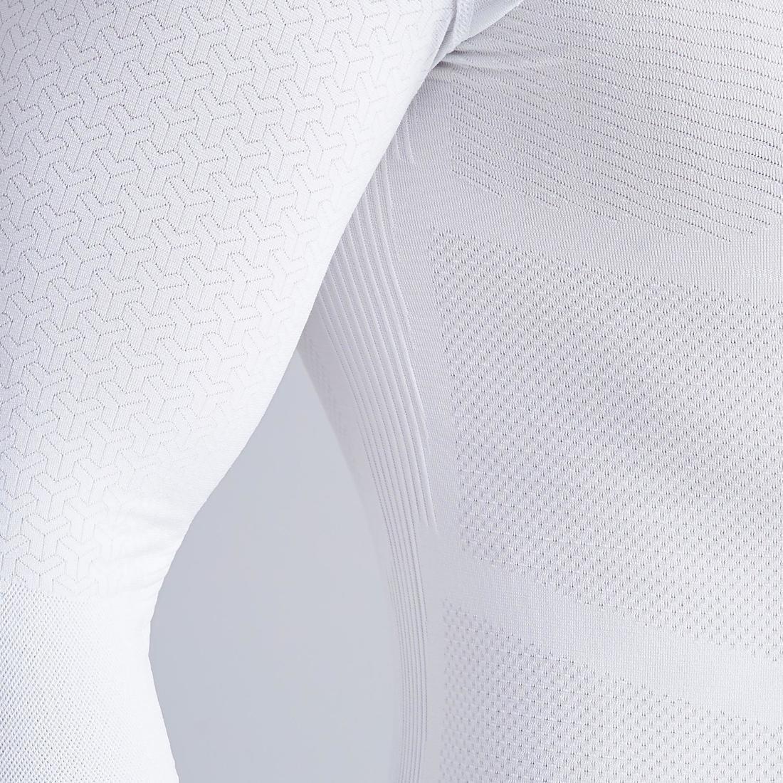 L Keepdry 500 Adults Football Long-Sleeved Base Layer, White, No Color, large image number 2