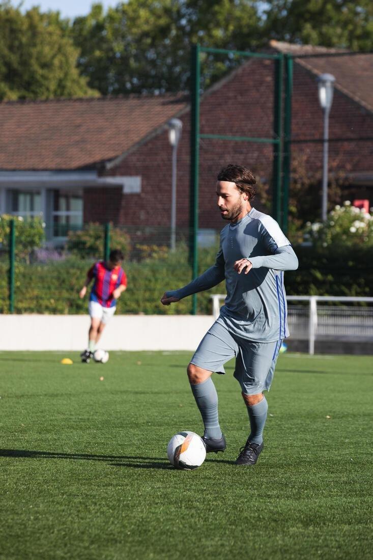 L Keepdry 500 Adults Football Long-Sleeved Base Layer, White, No Color, large image number 9