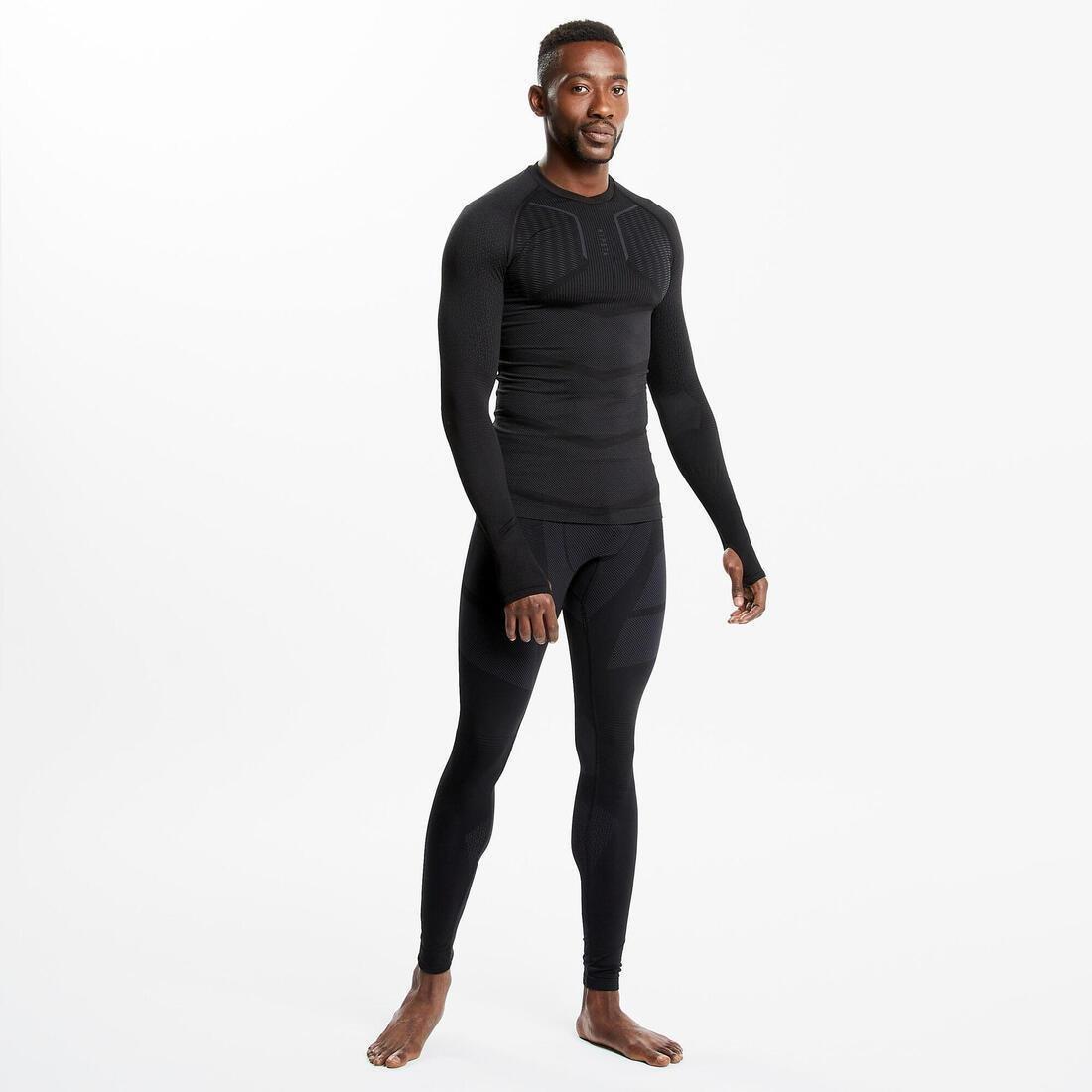 2Xl  Keepdry 500 Adults' Football Long-Sleeved Base Layer, Black, , large image number 12