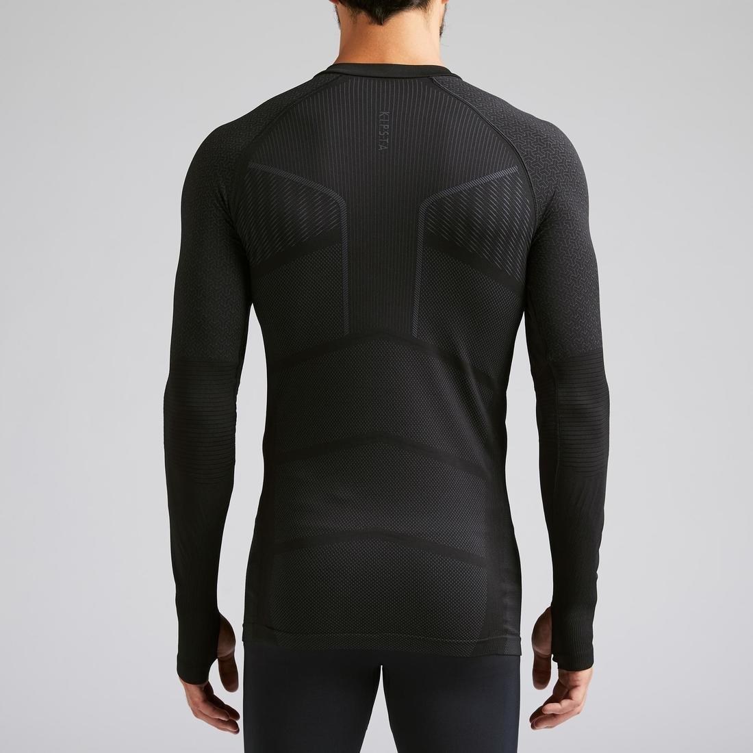 XL  Keepdry 500 Adlts' Football Long-Sleeved Base Layer, Black, , large image number 4