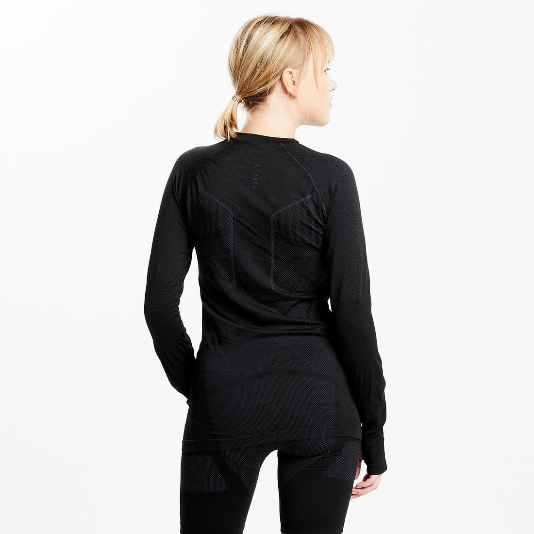 XL  Keepdry 500 Adlts' Football Long-Sleeved Base Layer, Black, , large image number 5