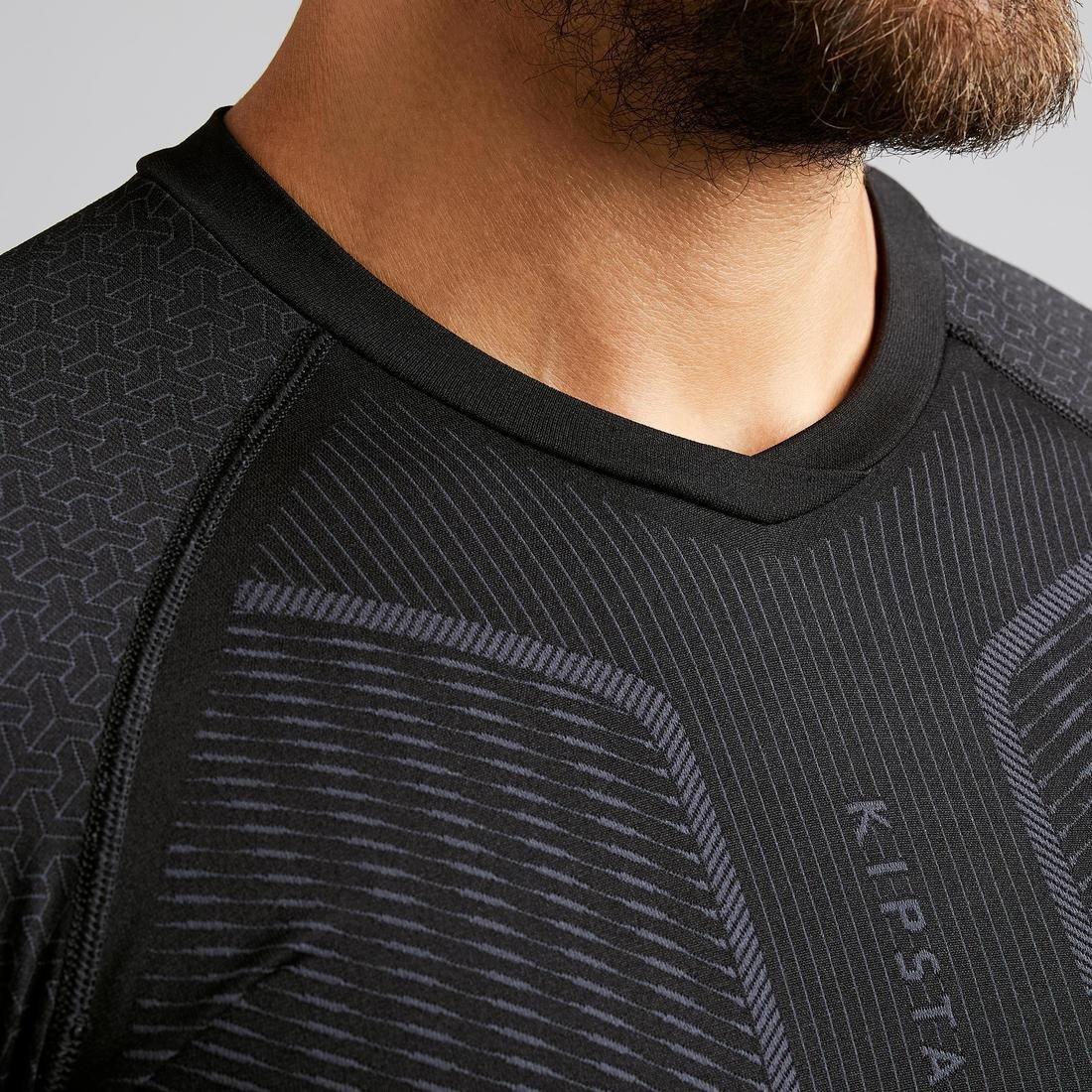 XL  Keepdry 500 Adlts' Football Long-Sleeved Base Layer, Black, , large image number 9
