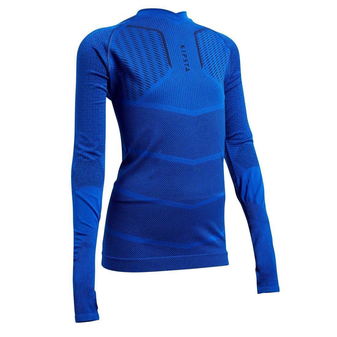 5-6Y  Kids' Long-Sleeved Base Layer Football Top - Mottled, Black, , large image number 12
