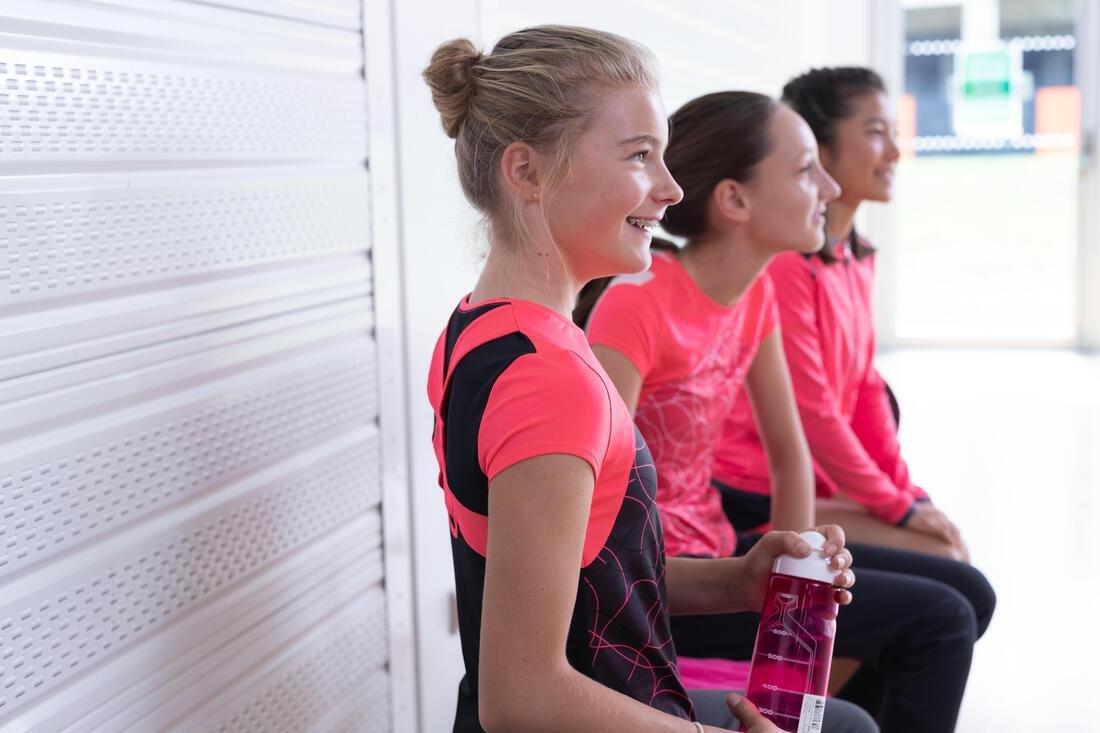 تيشيرت رياضي ضيق للبنات جيد التهوية S900 من سن 7-8 سنوات، أزرق داكن, No Color, large image number 5