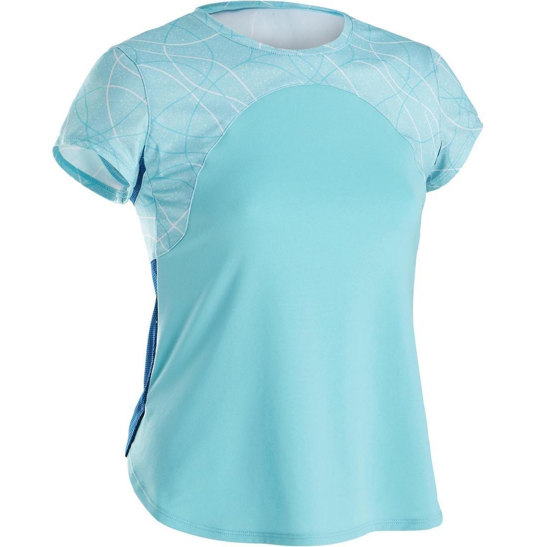 تيشيرت رياضي ضيق للبنات جيد التهوية S900 من سن 7-8 سنوات، أزرق داكن, No Color, large image number 6